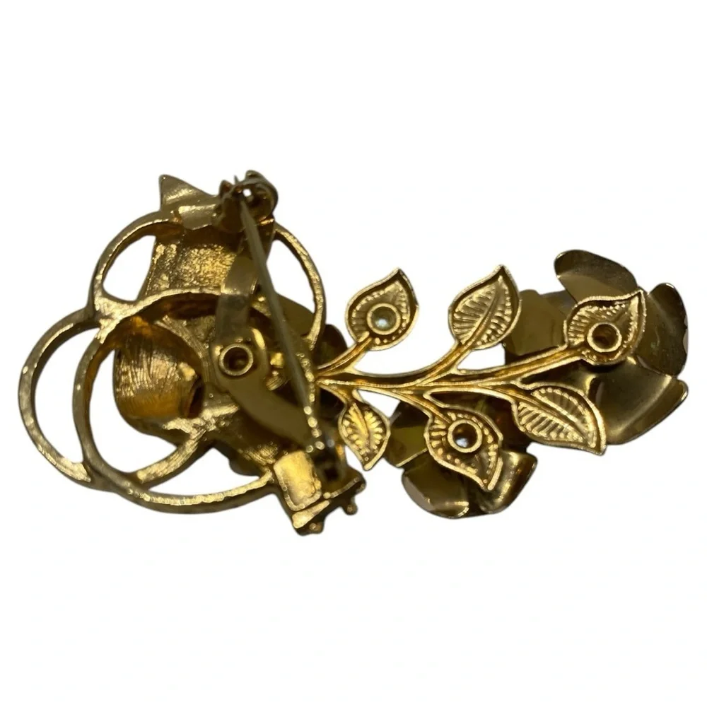 Vintage Floral Pearl Brooch​ - Picture 2 of 8